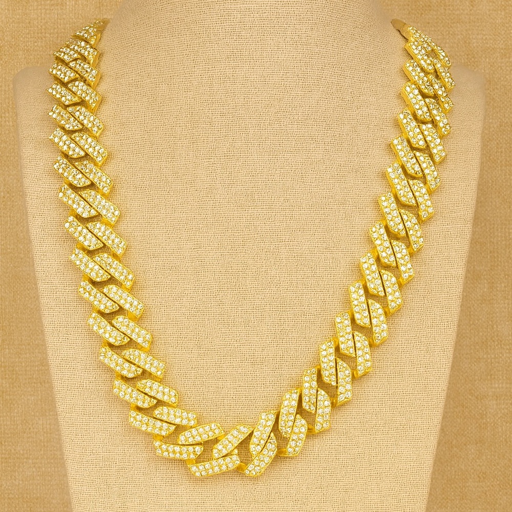 28 inch Hip Hop Bling Miami Cuban Link Chain for Men and Women
